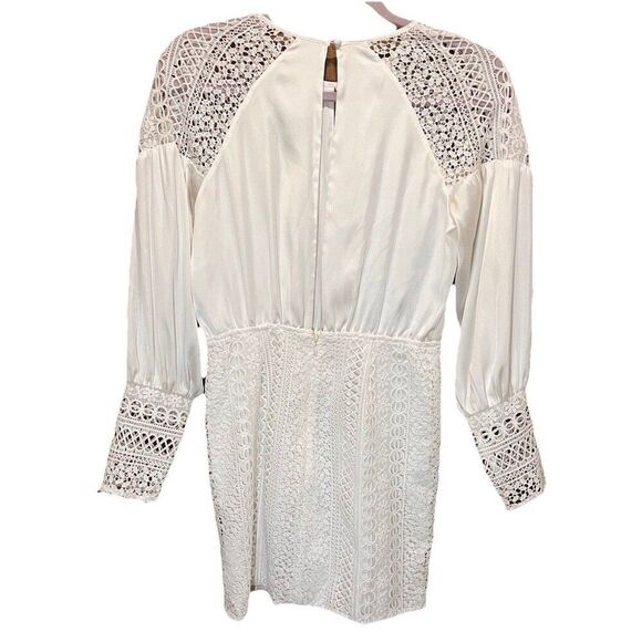Michael Costello x Revolve White Lace Mini Dress Women's Size Small Cocktail - Picture 3 of 4